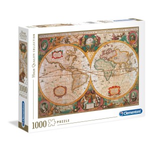 PUZZLE 1000 HQ Old Map - CLEMENTONI