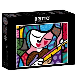 PUZZLE 1000 pcs - Girl with Guitar, Romero Britto - BLUEBIRD