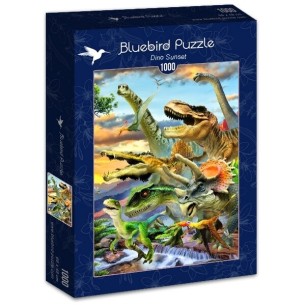 PUZZLE 1000 pcs - Dino Sunset - BLUEBIRD