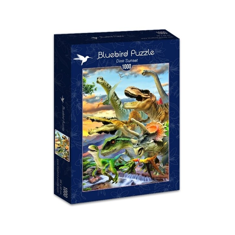 PUZZLE 1000 pcs - Dino Sunset - BLUEBIRD