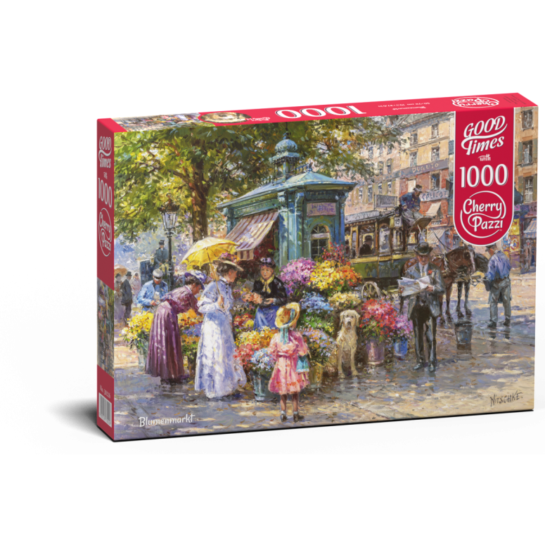 PUZZLE 1000 pcs - Blumenmarkt - CHERRY PAZZI