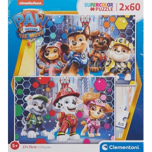 PUZZLE Super 2x60 pcs PAW PATROL FILME - CLEMENTONI