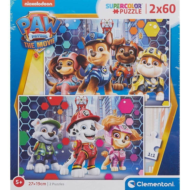 PUZZLE Super 2x60 pcs PAW PATROL FILME - CLEMENTONI