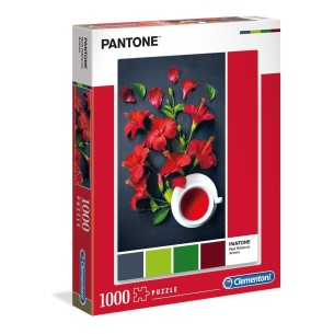 PUZZLE 1000 pcs Coleção Pantone 3 - RED HIBISCUS - CLEMENTONI