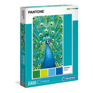PUZZLE 1000 pcs Coleção Pantone 4 - TURQUOISE PEACOCK - CLEMENTONI