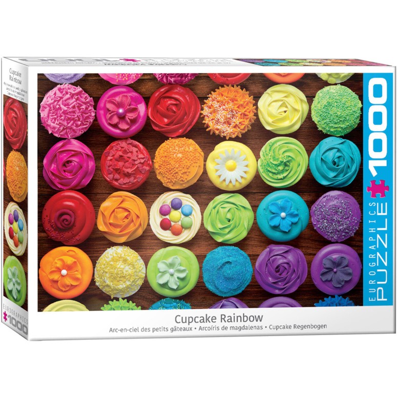 PUZZLE 1000 pcs -  Cupcake Rainbow - Eurographics