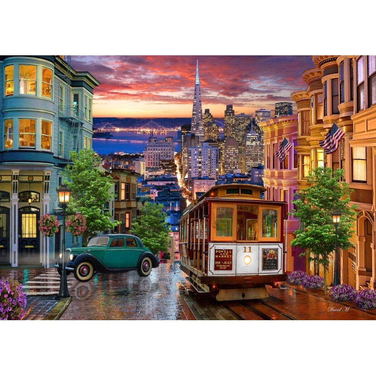 PUZZLE 2000 pcs - San Francisco Trolley - BLUEBIRD