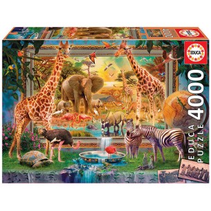 PUZZLE 4000 pcs Savana Viva - EDUCA