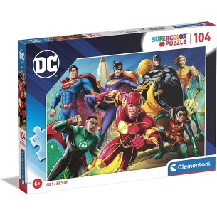 PUZZLE Super 104pcs Heróis DC Comics - CLEMENTONI