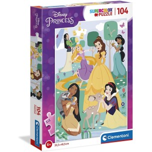 PUZZLE Super 104 pcs Princesas Disney -- CLEMENTONI