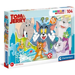 PUZZLE Super 104 pcs Tom & Jerry -- CLEMENTONI
