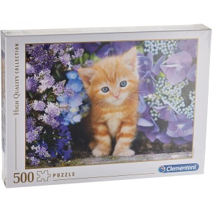 PUZZLE 500 HQ Gatinho e Flores - CLEMENTONI