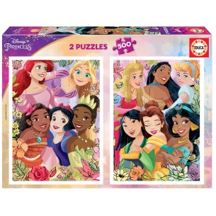 PUZZLE 2x500 pcs Princesas Disney - EDUCA