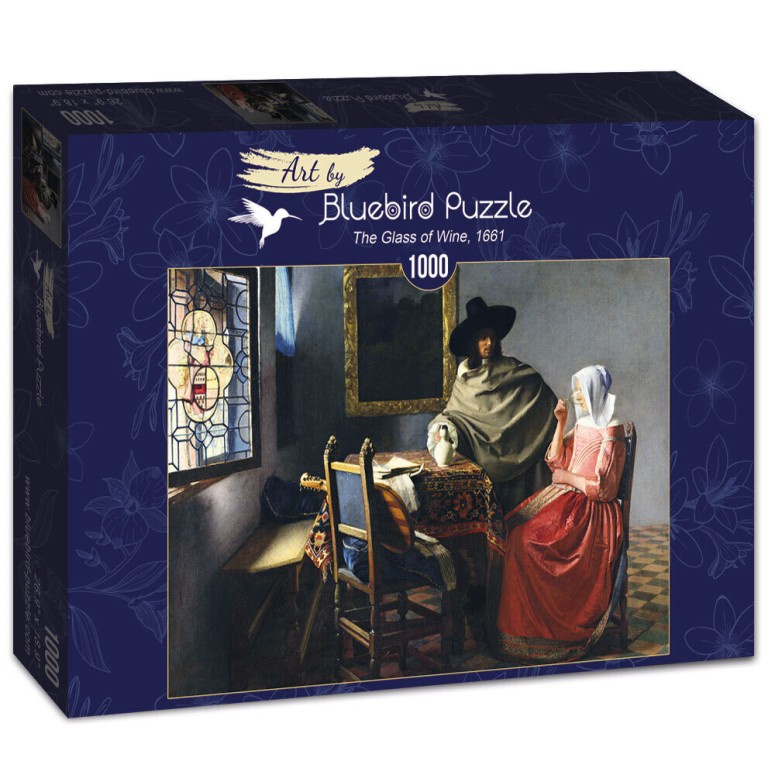 PUZZLE 1000 pcs - The Glass of Wine, 1661  - BLUEBIRD