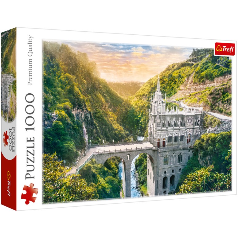 PUZZLE 1000 pcs - Las Lajas Sanctuary, Colombia- TREFL