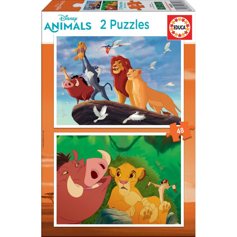 PUZZLE 2x48pcs Rei Leão - EDUCA