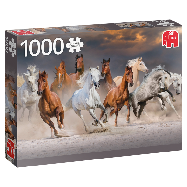 PUZZLE 1000 pcs - Desert Horses  - JUMBO