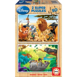PUZZLE 2x50 pcs Madeira - Disney ANIMAL FRIENDS - EDUCA