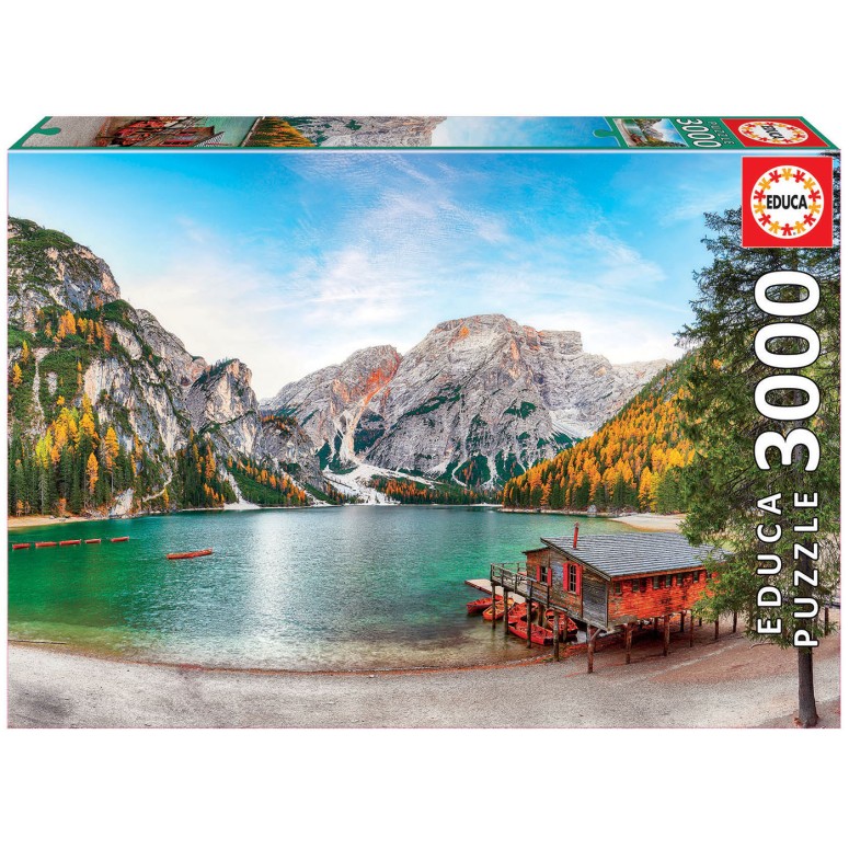 PUZZLE 3000 pcs Lago Braies no Outono - EDUCA