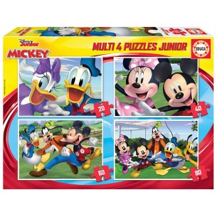 PUZZLES 20+40+60+80 pcs MICKEY Disney Junior - EDUCA