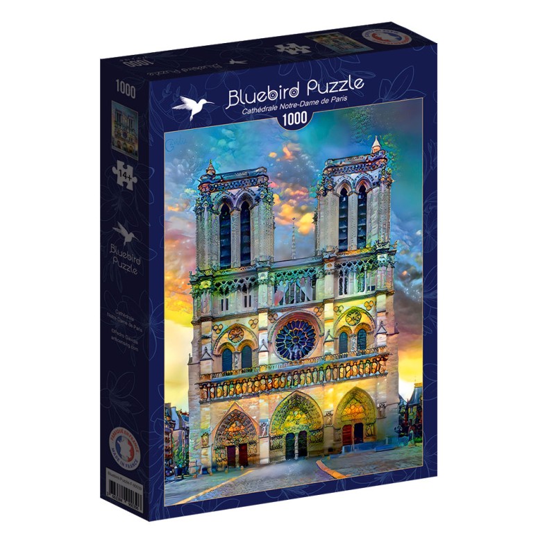 PUZZLE 1000 pcs - Catedral de Notre Dame - Paris, Pedro Gavidia - BLUEBIRD