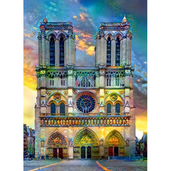PUZZLE 1000 pcs - Catedral de Notre Dame - Paris, Pedro Gavidia - BLUEBIRD