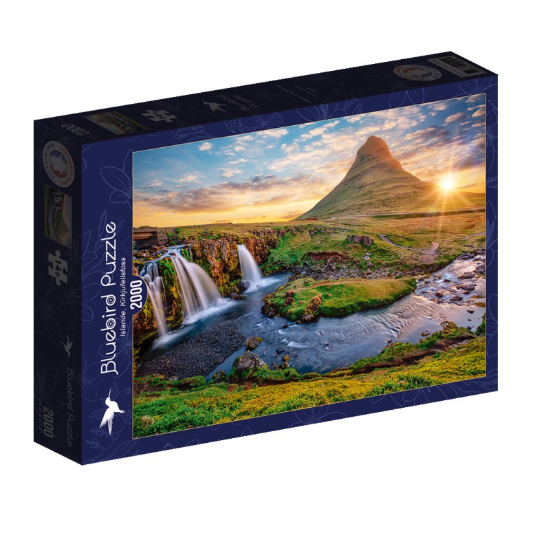 PUZZLE 2000 pcs -Waterfall in Iceland, Kirkjufellsfoss- BLUEBIRD