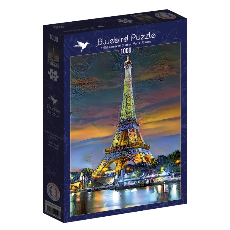 PUZZLE 1000 pcs -Eiffel Tower at Sunset, Paris, France City-BLUEBIRD