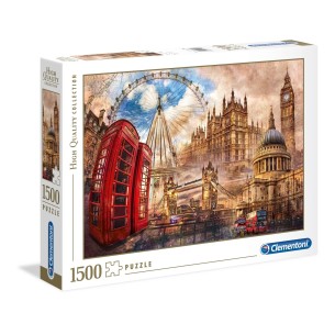 PUZZLE 1500 HQ Vintage London - CLEMENTONI