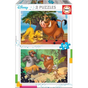 PUZZLE 2x20pcs Rei Leão -...