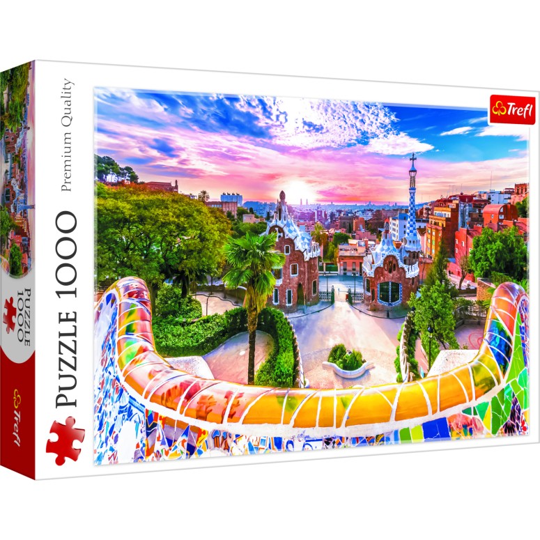 PUZZLE 1000 pcs - Sunset over Barcelona - TREFL