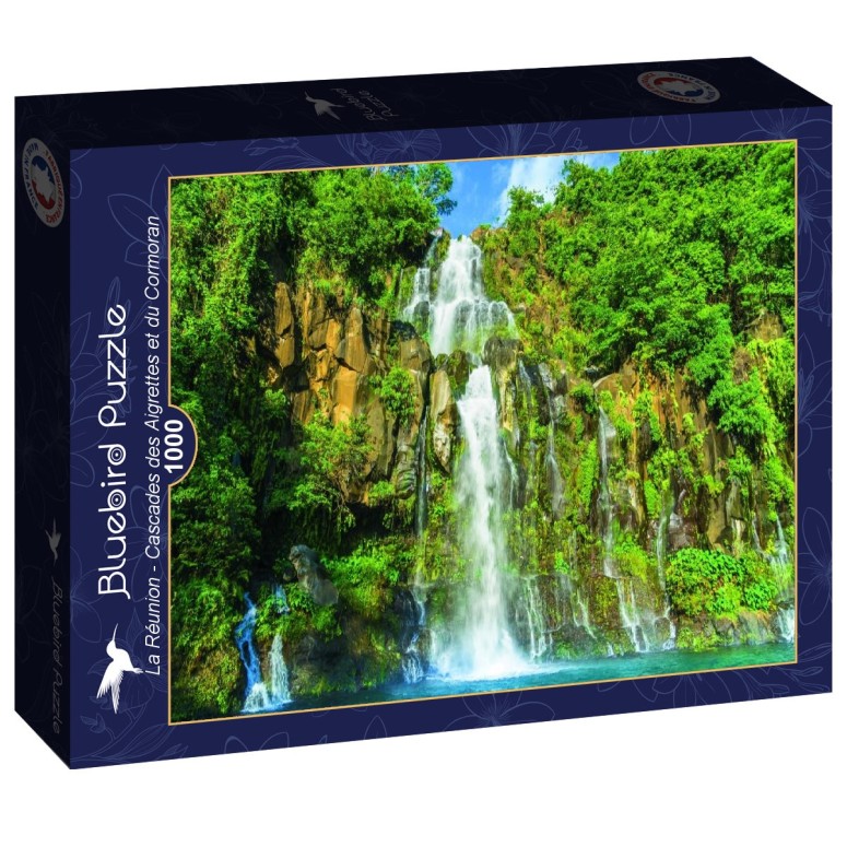 PUZZLE 1000 pcs - Cascades des Aigrettes et du Cormoron - BLUEBIRD