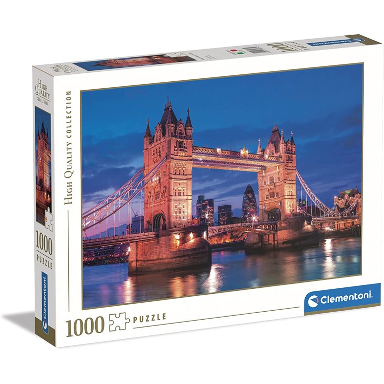 PUZZLE 1000 HQ Tower Bridge at Night - CLEMENTONI