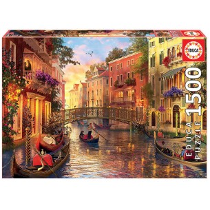 PUZZLE 1500 pcs Pôr-do-Sol em Veneza - EDUCA