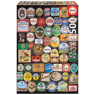 PUZZLE 1500 pcs Etiquetas de Cerveja - EDUCA