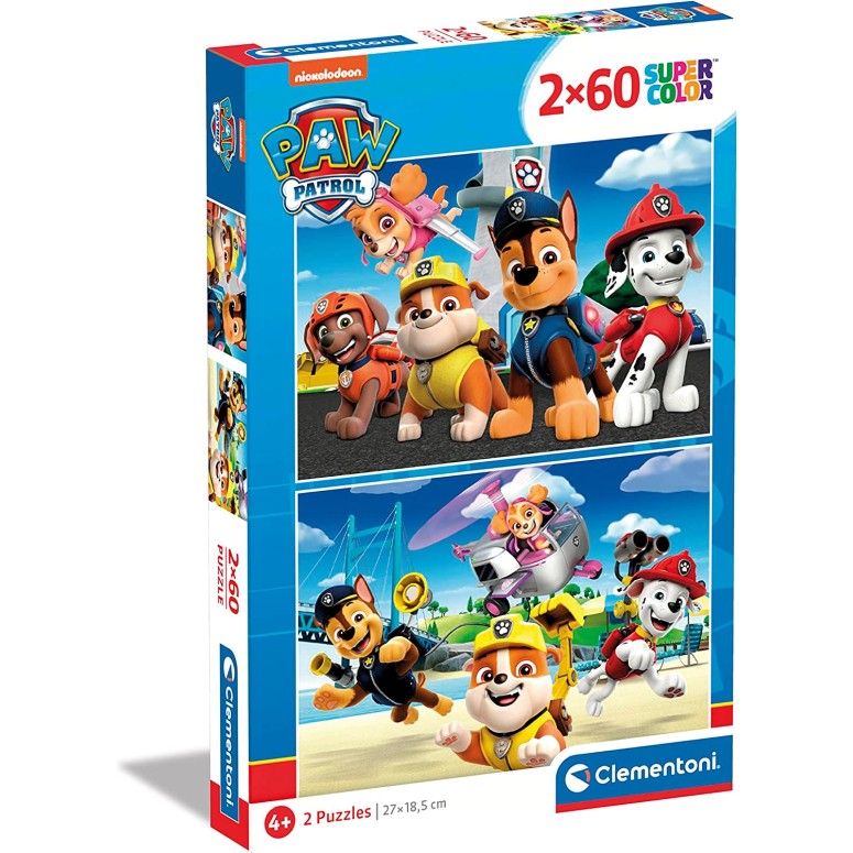 PUZZLE Super 2x60 pcs Patrulha Pata - Disney - CLEMENTONI