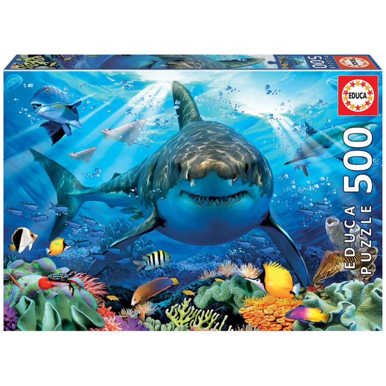 PUZZLE 500 pcs Tubarão Branco - EDUCA