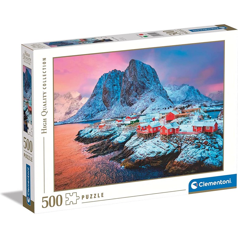 PUZZLE 500 HQ Hamnoy Village - CLEMENTONI