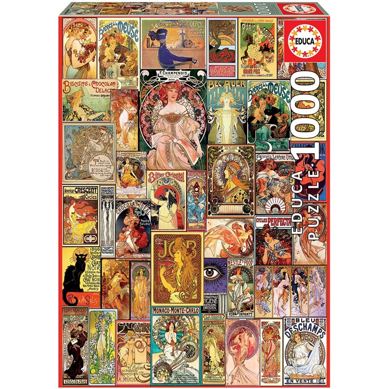 PUZZLE 1000 pcs Colagem Arte Nova - EDUCA