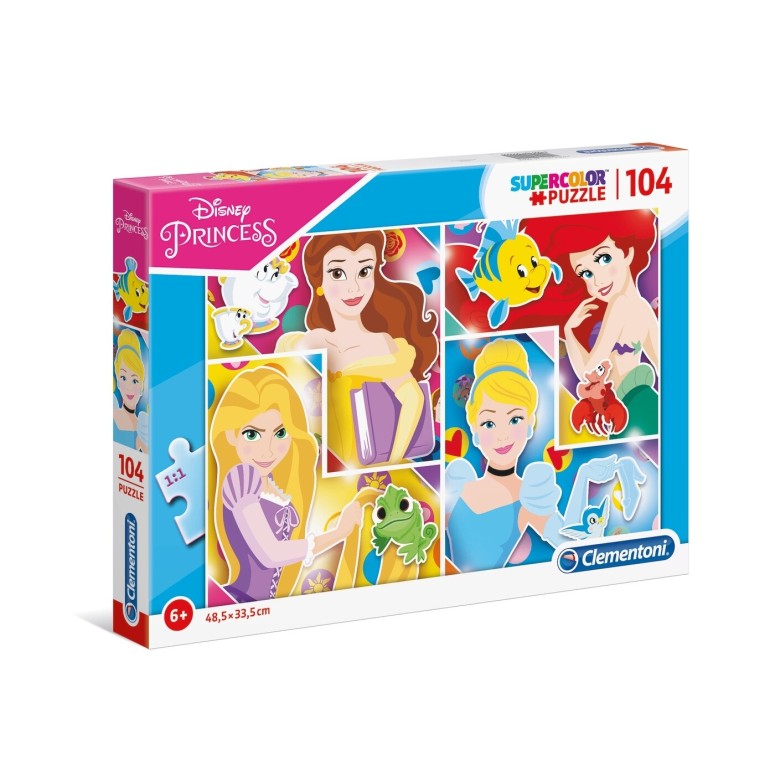 PUZZLE Super 104PCS Princesas Disney -- CLEMENTONI