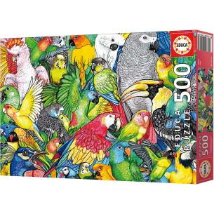 PUZZLE 500 pcs Papagaios -...