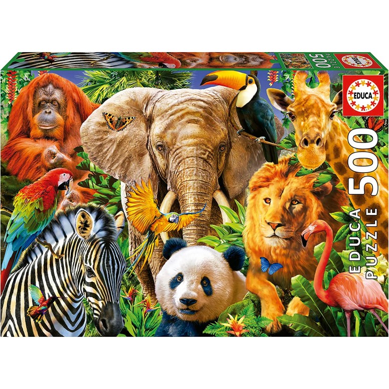 PUZZLE 500 pcs Foto Colagem Animais - EDUCA