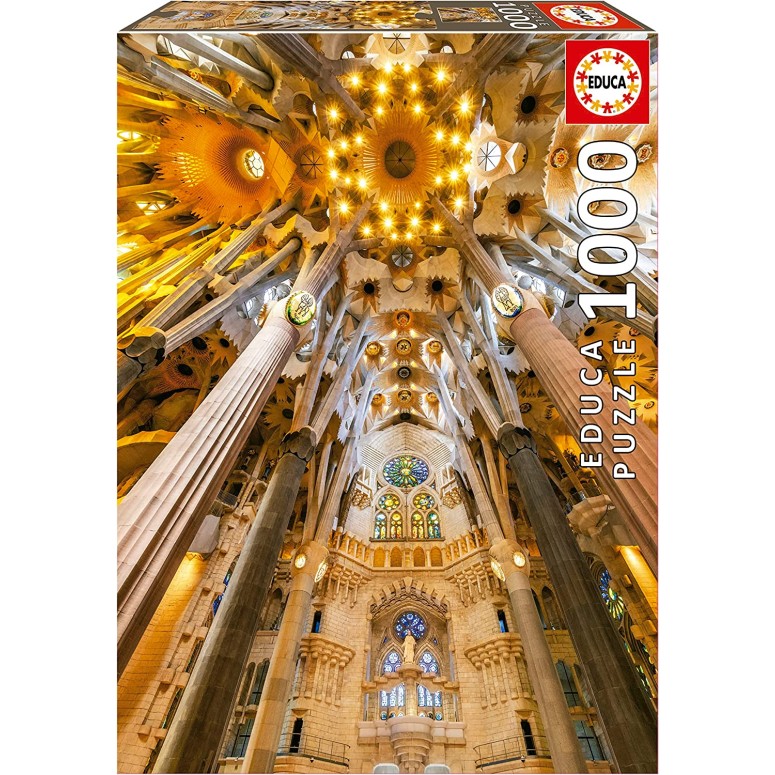 PUZZLE 1000 pcs Interior da Sagrada Familia - Barcelona - EDUCA