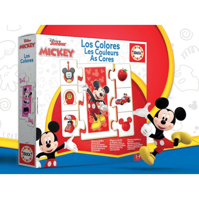 Puzzle Infantil 42 pcs As Cores Mickey - EDUCA