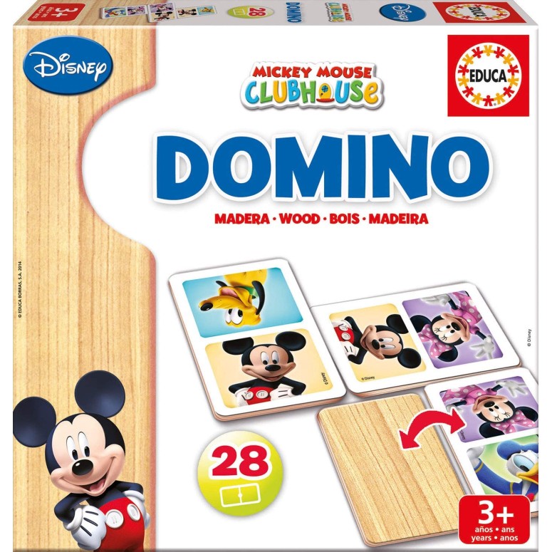 DOMINÓ Infantil 28 pcs  Mickey e Minnie - EDUCA
