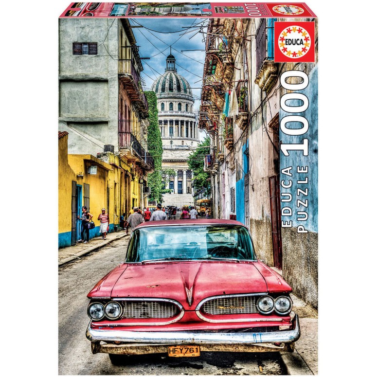 PUZZLE 1000 pcs Carro em Havana - EDUCA