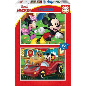 PUZZLE 2x20pcs Mickey Mouse...