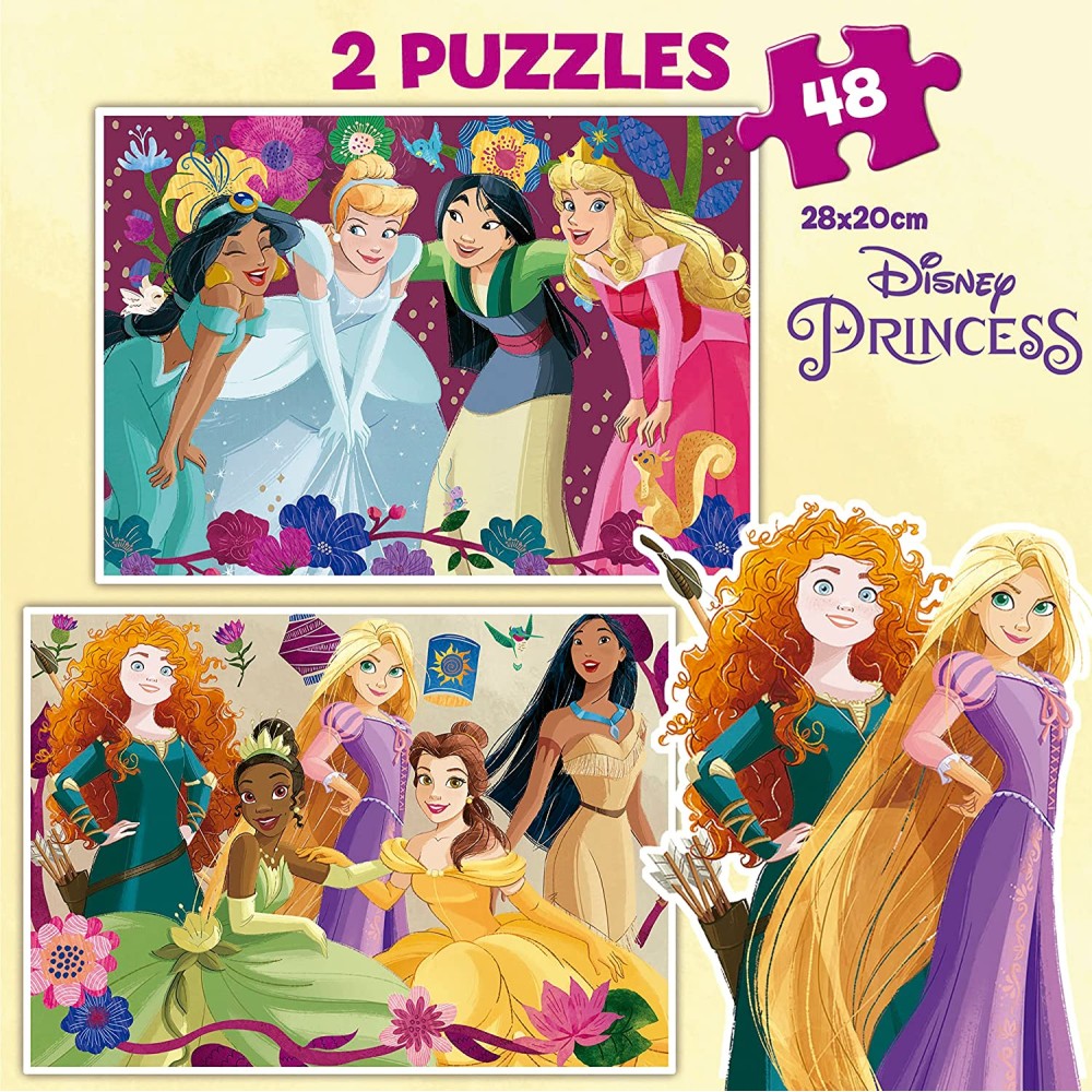 Comprar Puzzle Educa Princesas Disney de 2 x 25 Peças de madeira