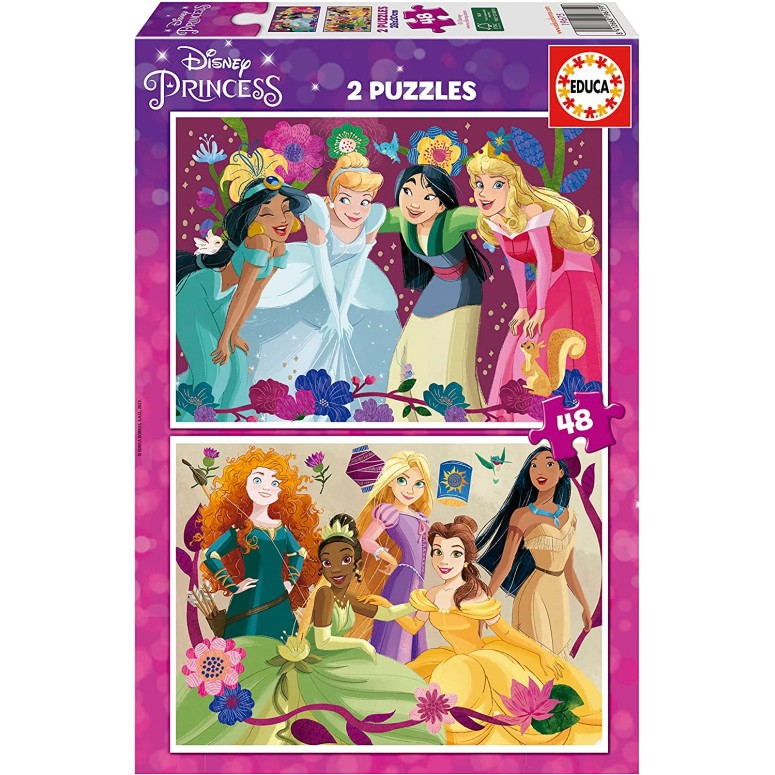 PUZZLE 2x48 pcs Princesas - Disney - EDUCA