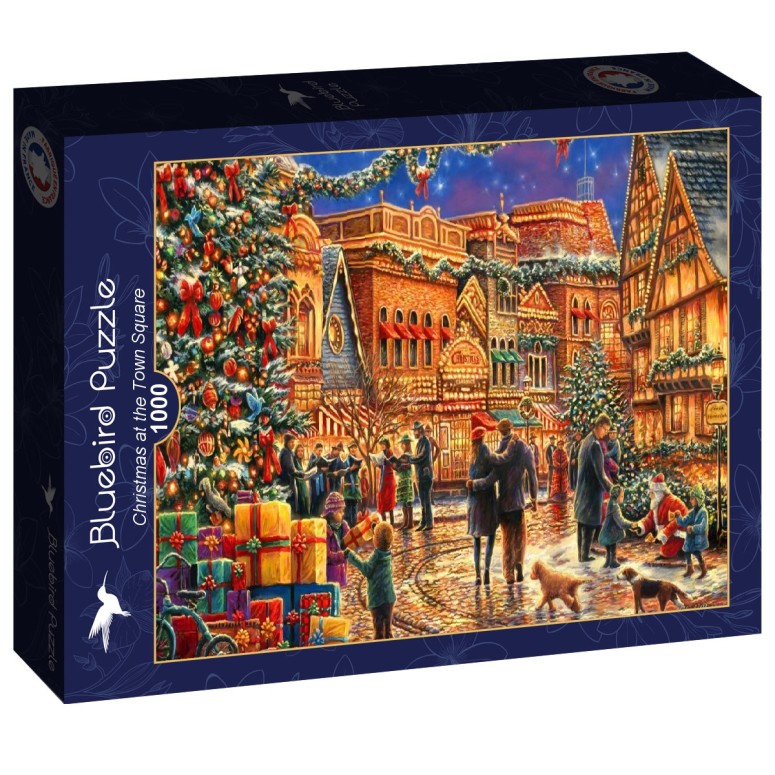 PUZZLE 1000 pcs - Christmas at the Town Square - BLUEBIRD